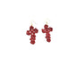 Handmade Crochet Cross Dangle Earrings, Gold-Tone Hooks, Multiple Colors Available