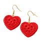 Red Handmade Crochet earrings