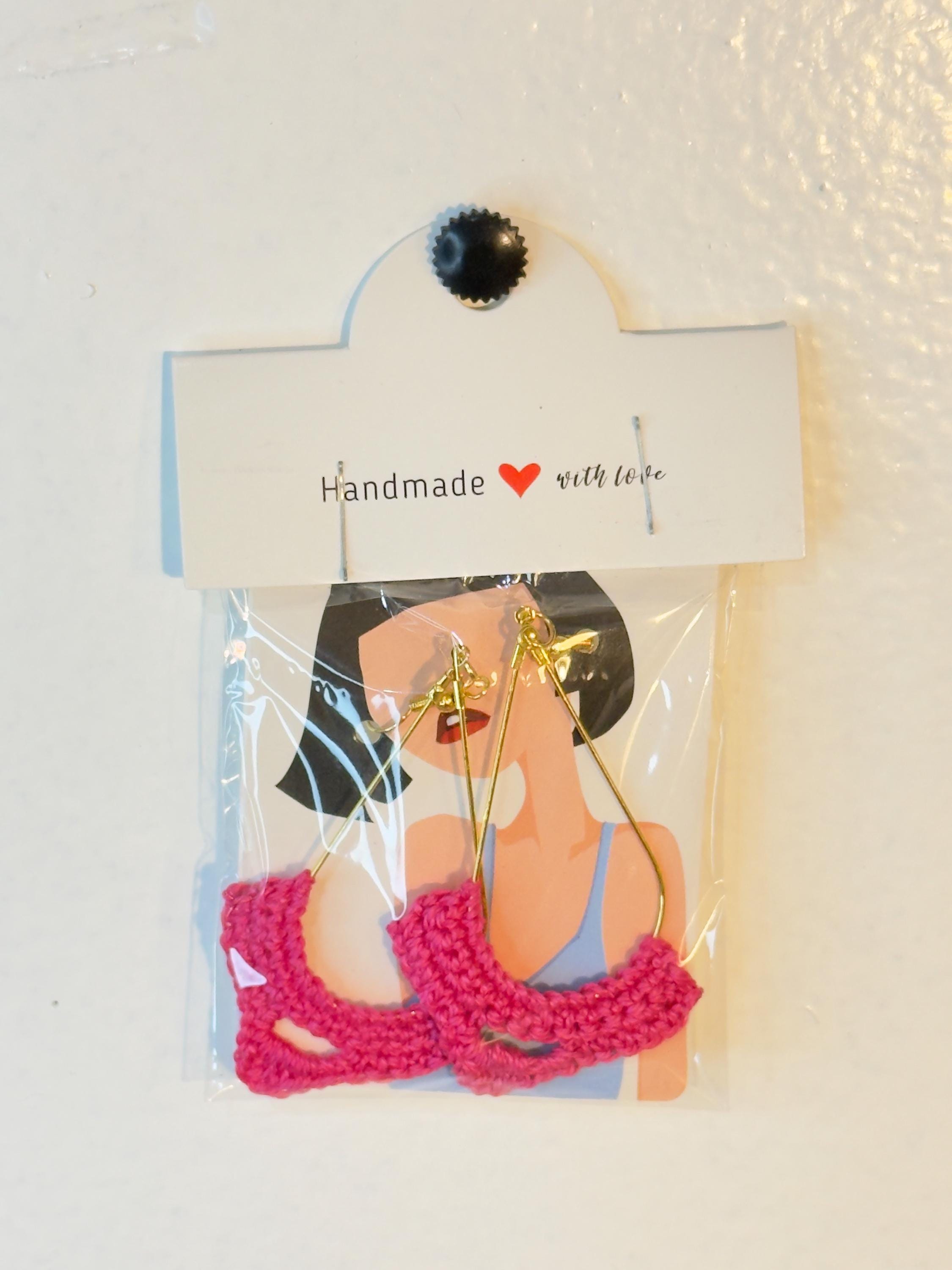 Crochet teardrop earrings- personalized gifts- handmade earrings