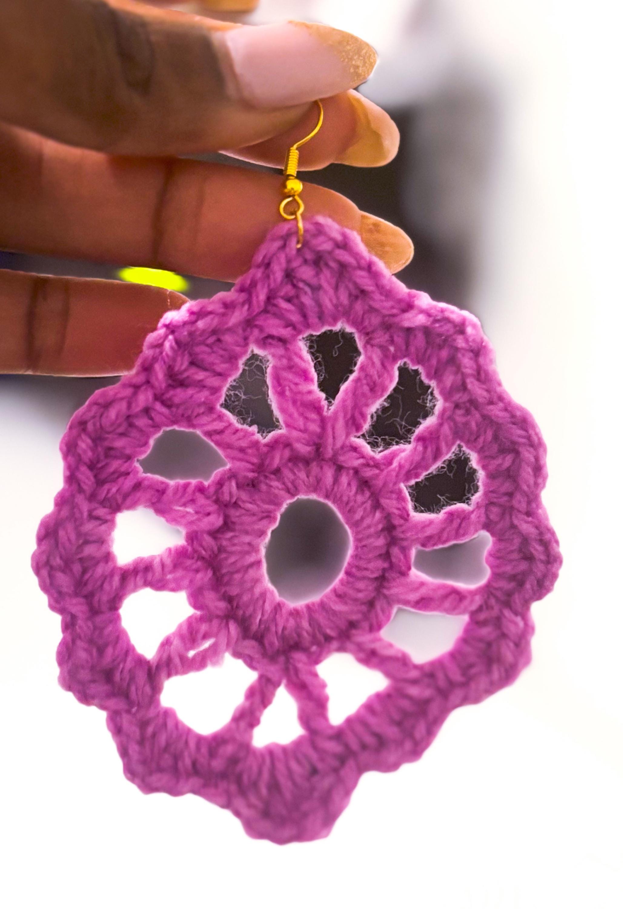 Handmade Crochet earrings- Multiple colors