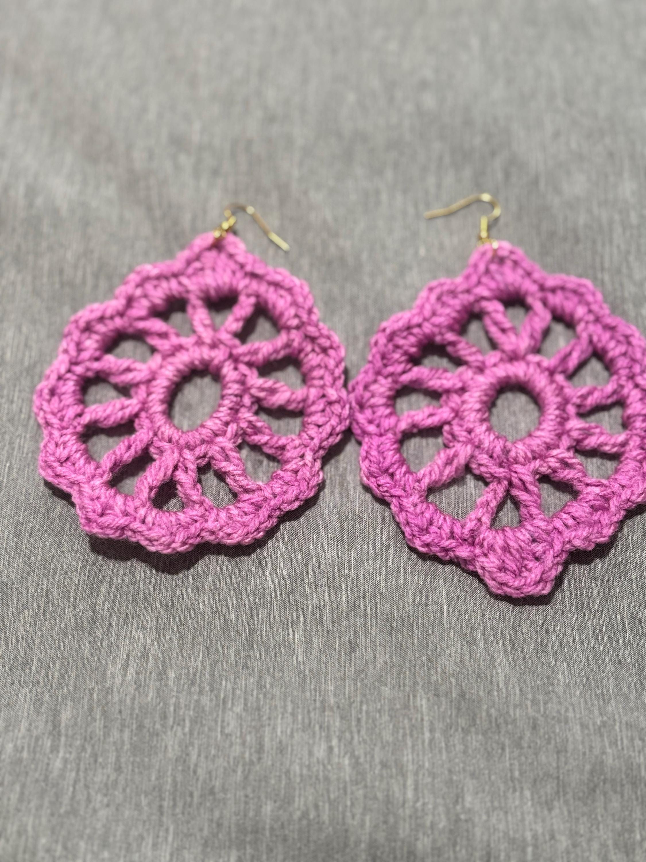 Handmade Crochet earrings- Multiple colors