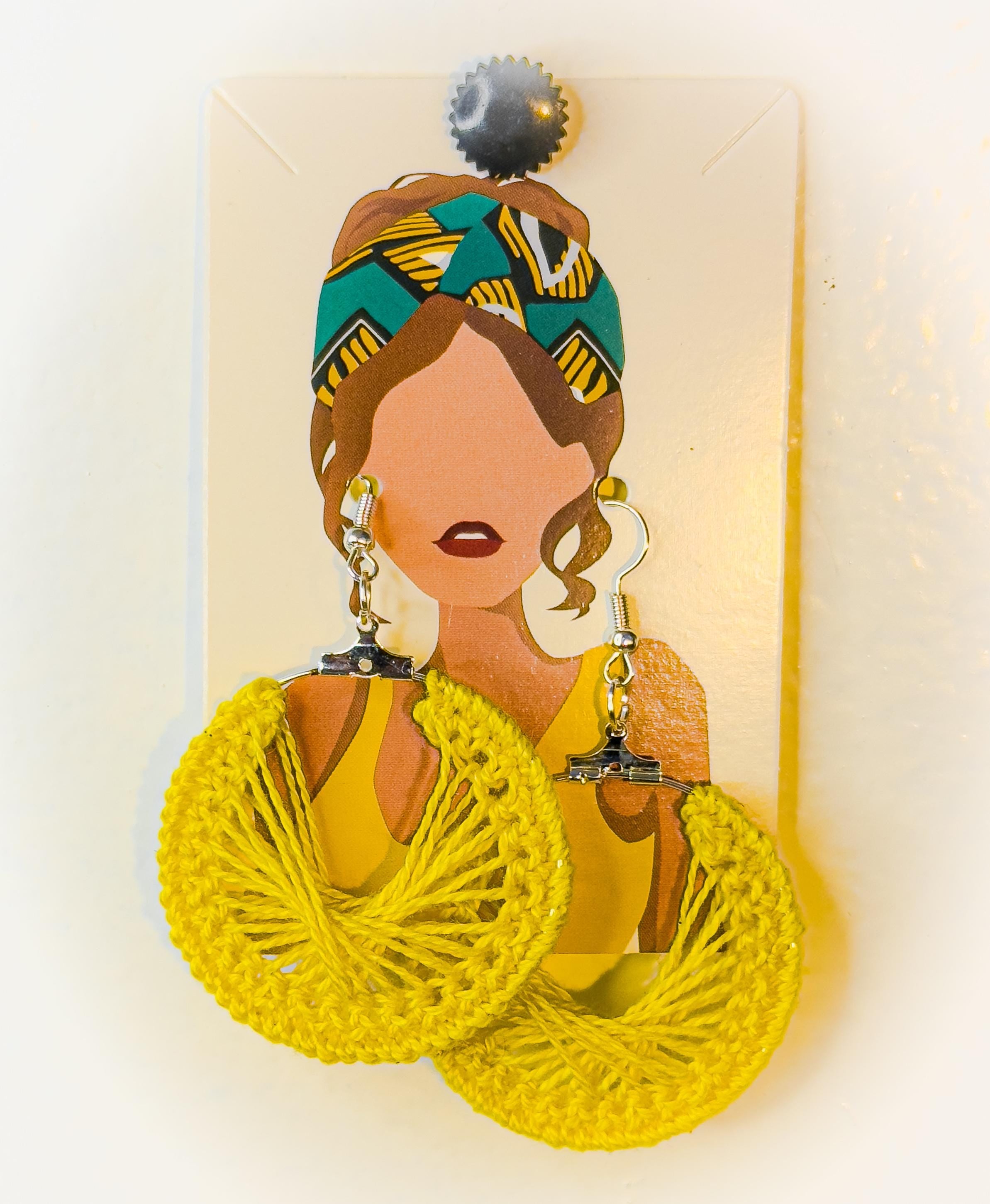 Small Crochet Hoop Earrings- Multiple Sizes and Colors