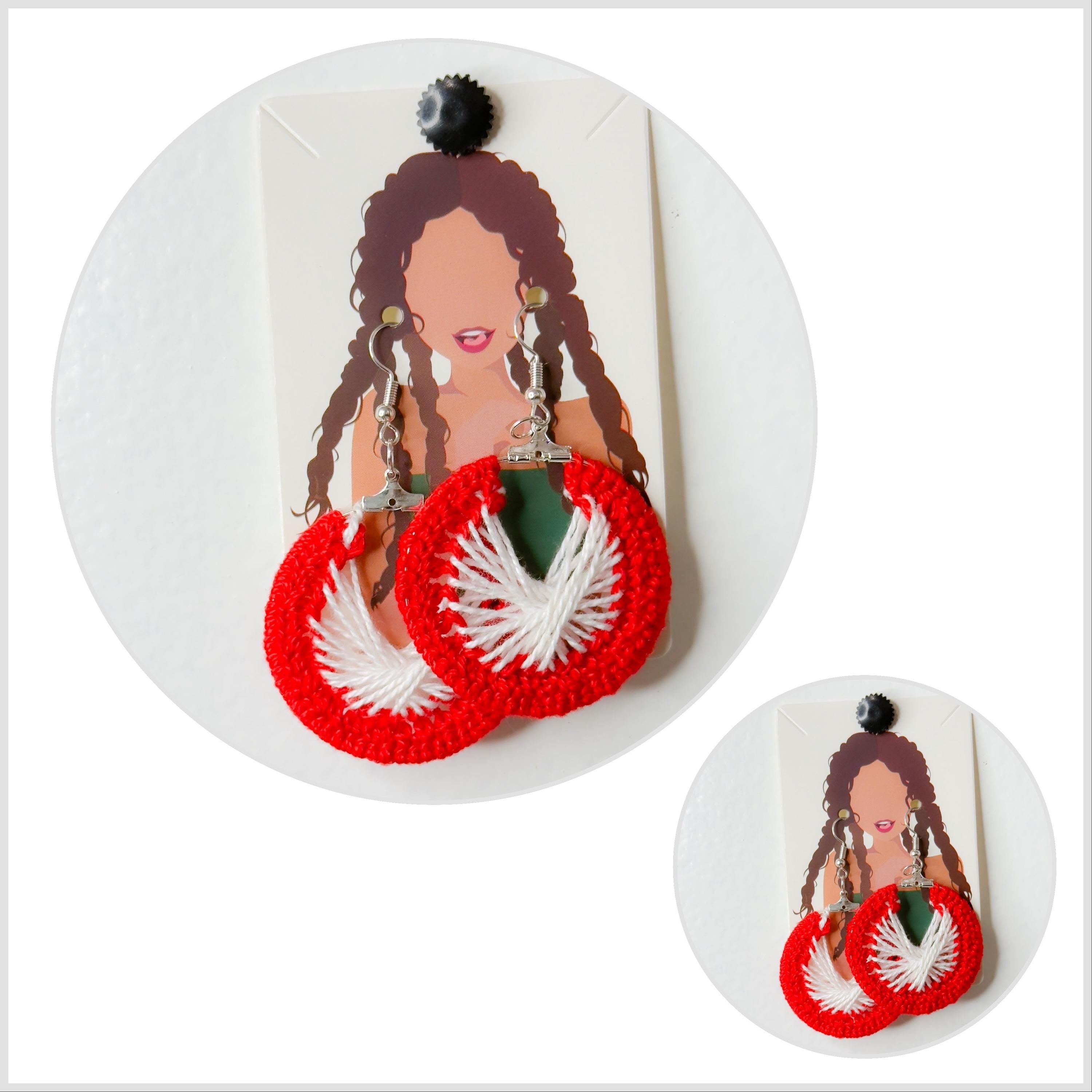 Small Crochet Hoop Earrings- Multiple Sizes and Colors