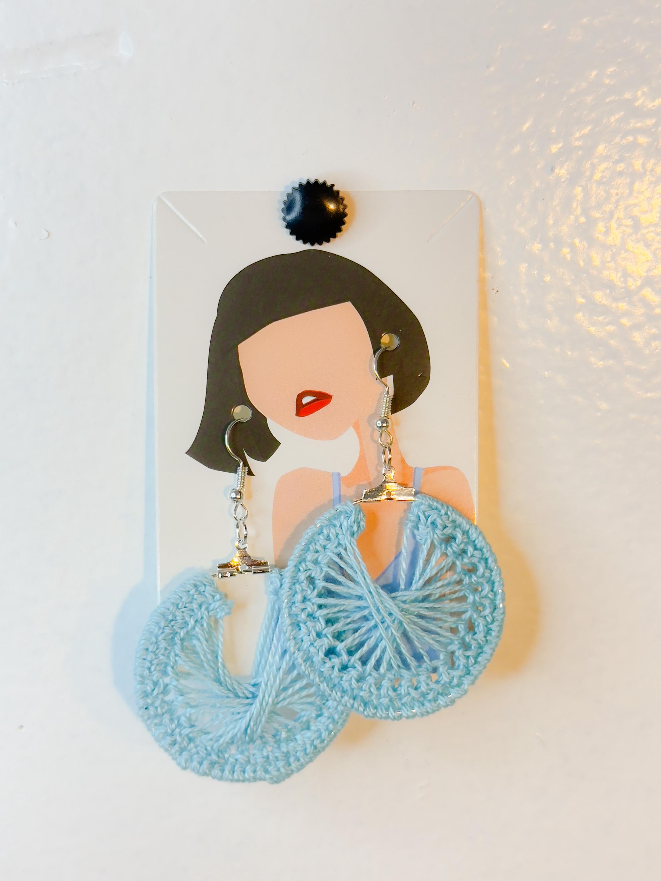 Small Crochet Hoop Earrings- Multiple Sizes and Colors