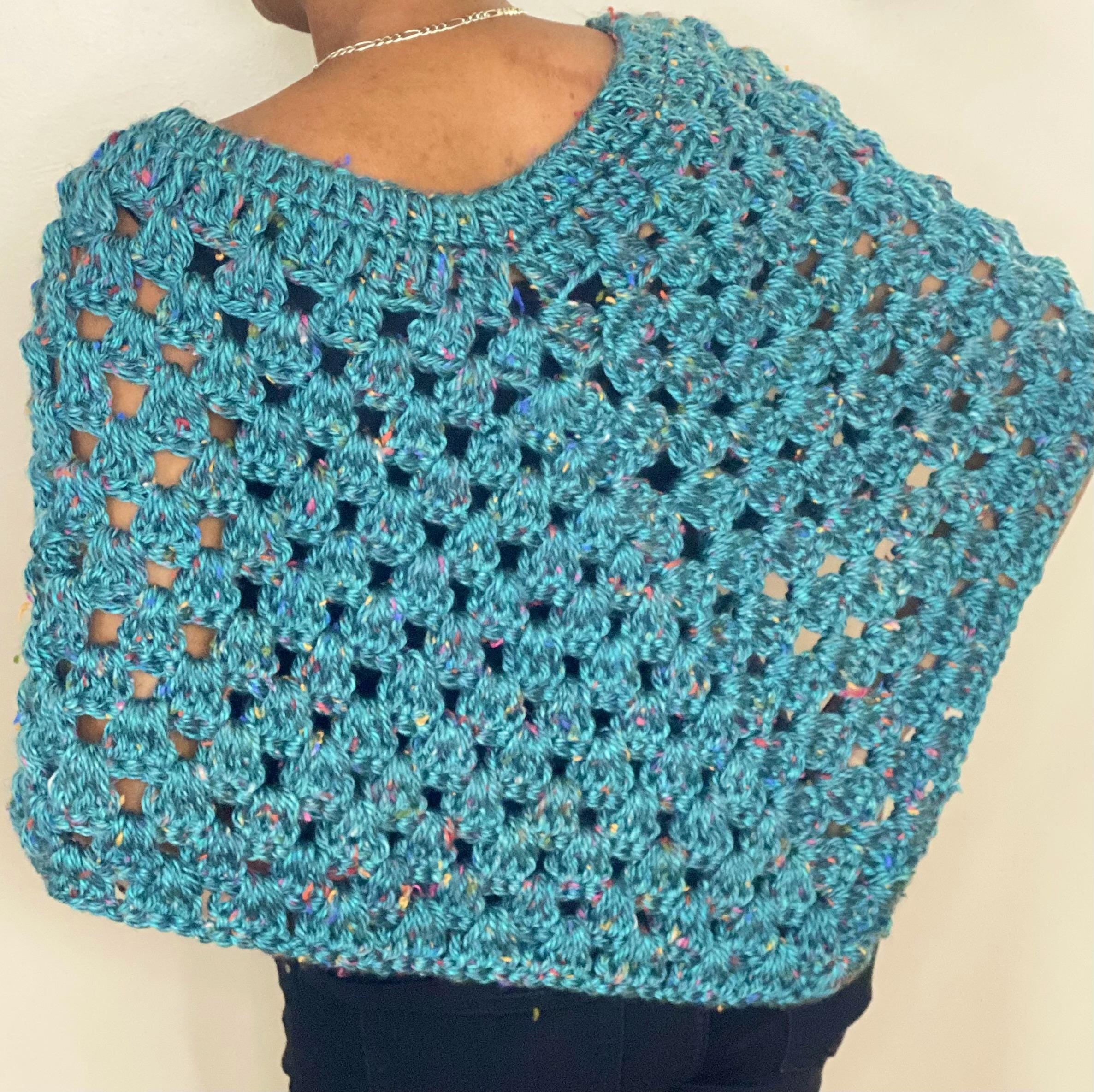 Cozy & Stylish Blue Poncho